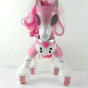 Pink and White Robotic Pony Toy